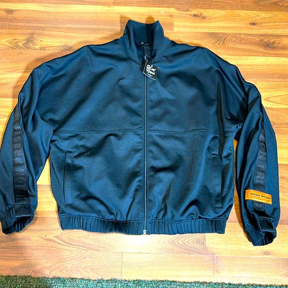 Heron Preston Logo Tape Zip Up Track Top 'Black' - Picture 1 of 16